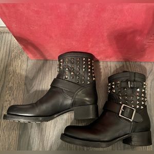Valentino Rockstud Moto boots size 38